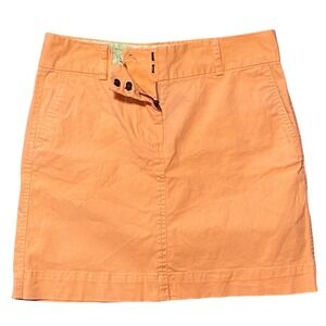 Vineyard Vines Womens Orange Cotton Stretch Mini Skirt Size 6 Preppy Coastal